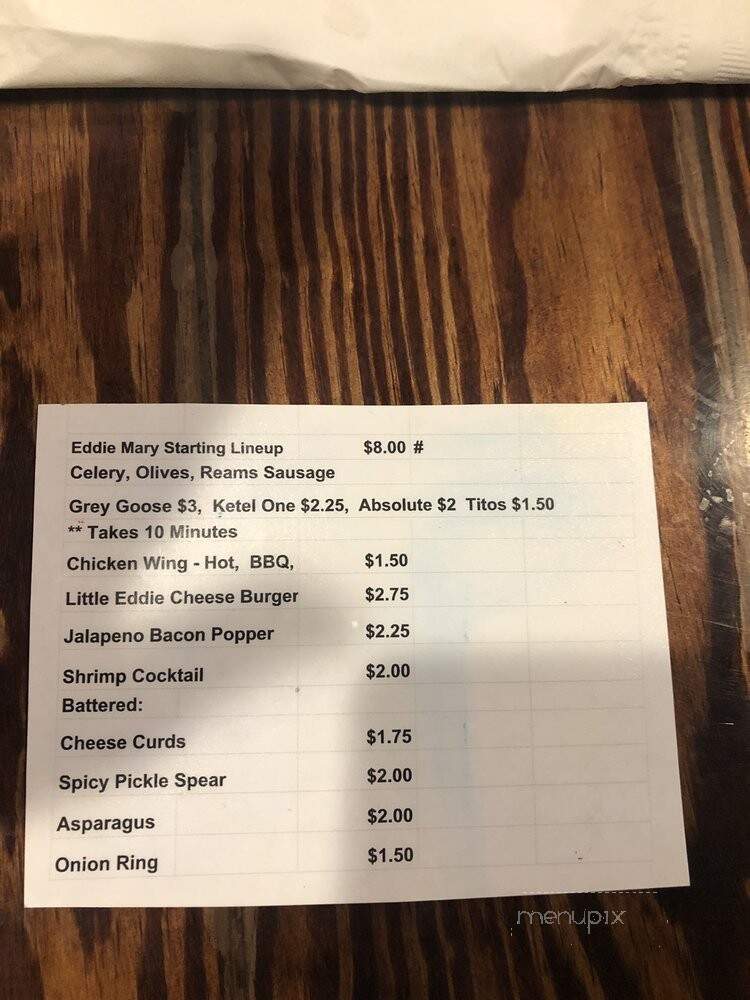 Eddie Gaedel Pub and Grill - Elburn, IL menu_pic