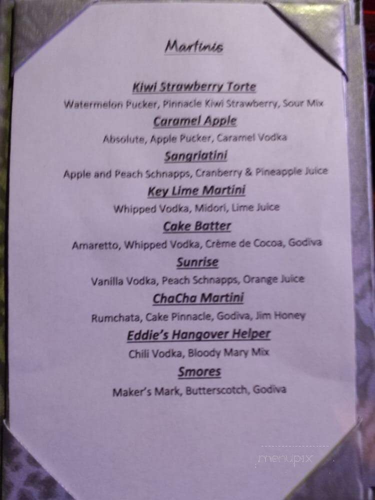 Eddie Gaedel Pub and Grill - Elburn, IL menu_pic
