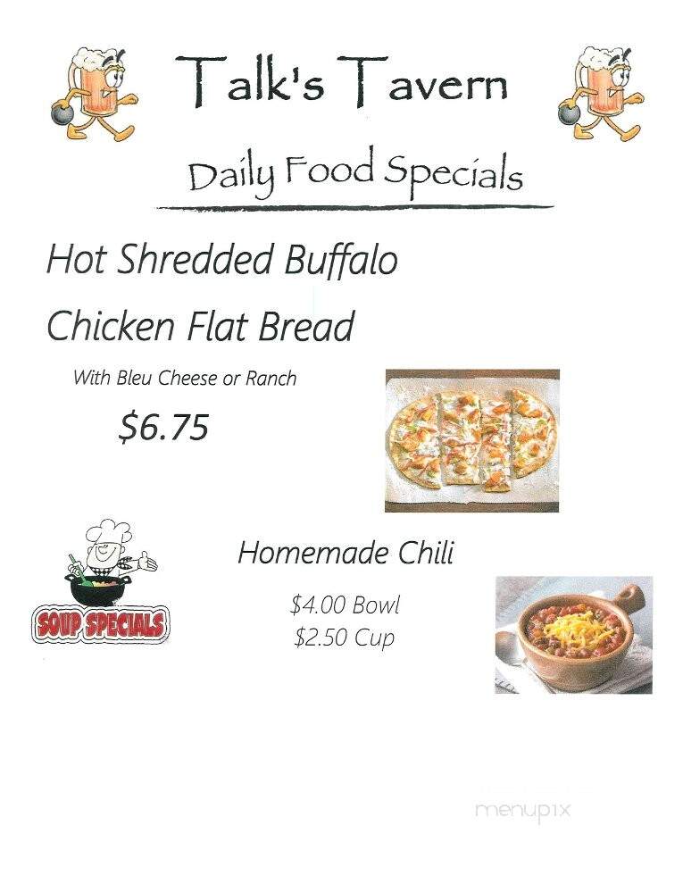 Talk's Tavern - Douglassville, PA menu_pic