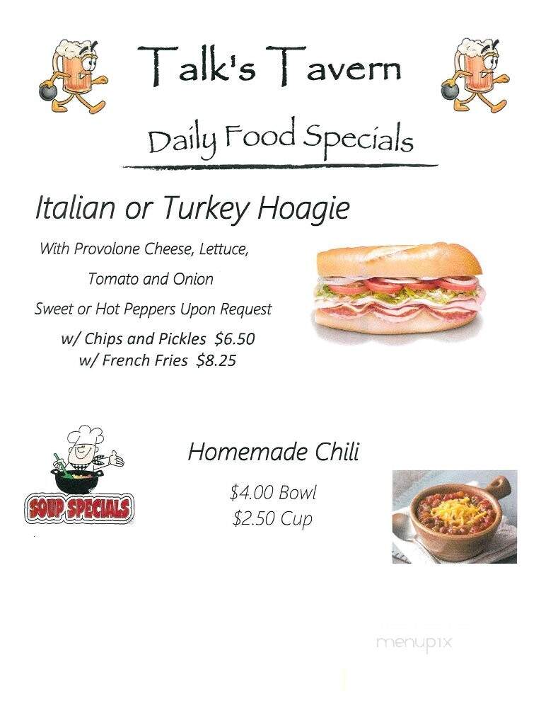 Talk's Tavern - Douglassville, PA menu_pic