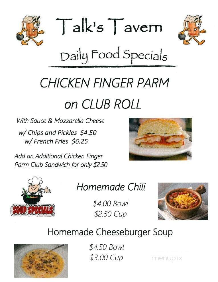 Talk's Tavern - Douglassville, PA menu_pic