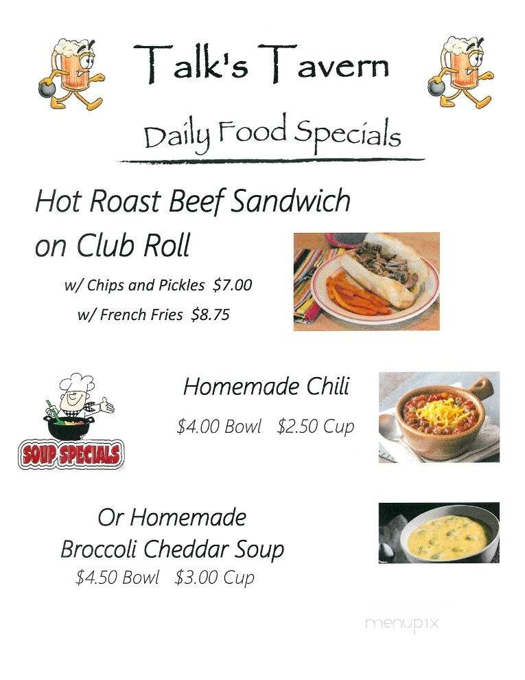 Talk's Tavern - Douglassville, PA menu_pic