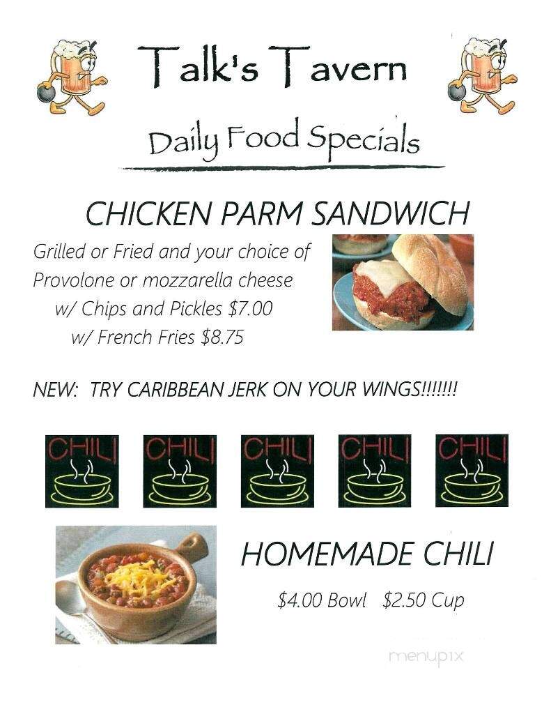 Talk's Tavern - Douglassville, PA menu_pic
