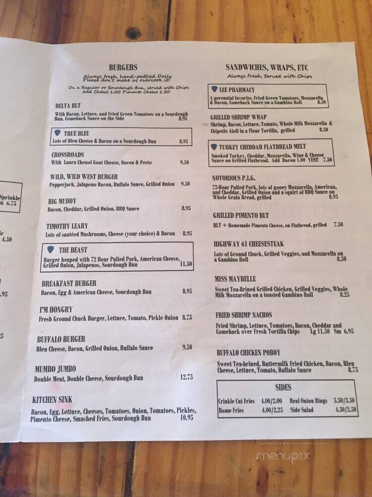 The Blue Biscuit - Indianola, MS menu_pic