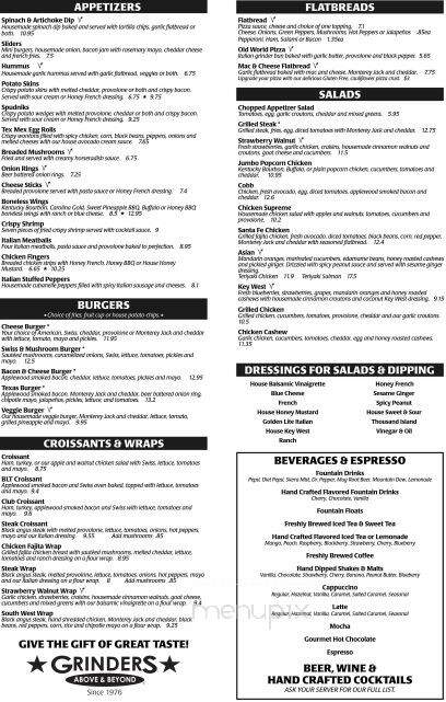 Grinders Above & Beyond - North Canton, OH menu_pic