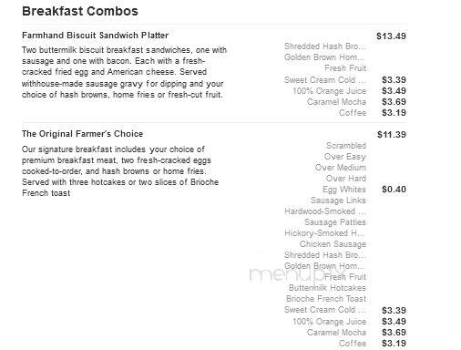 Bob Evans Restaurant - Flint, MI menu_pic