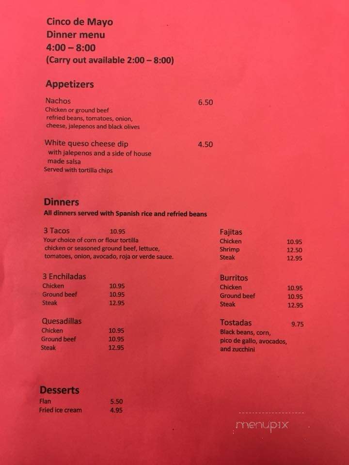 Lydia's Cafe - Rockford, IL menu_pic