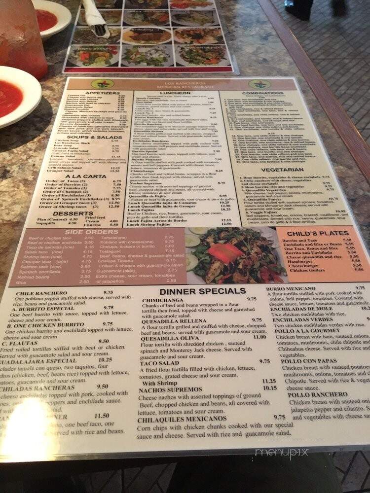 Los Rancheros Mexican Restaurant - Atlanta, GA menu_pic