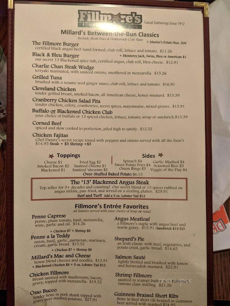 Millard Fillmore Tavern - Fresh Meadows, NY menu_pic