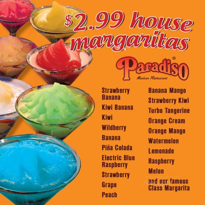 Paradiso Mexican Restaurant - Minot, ND menu_pic