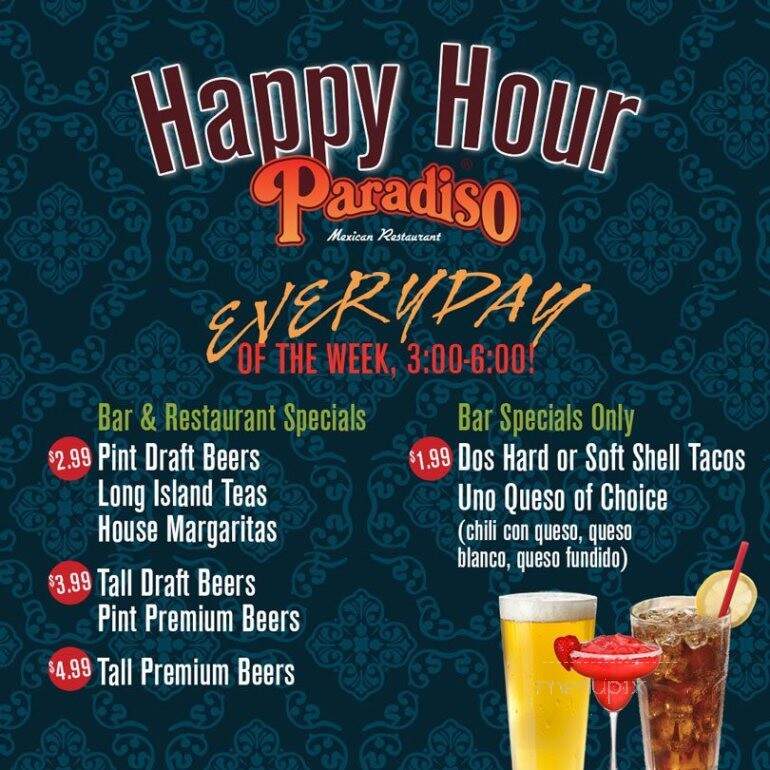 Paradiso Mexican Restaurant - Minot, ND menu_pic