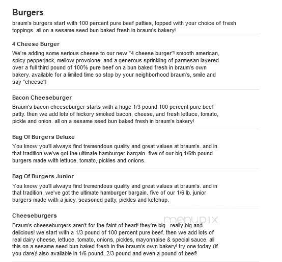 Braum's Ice Cream & Dairy - Paris, TX menu_pic