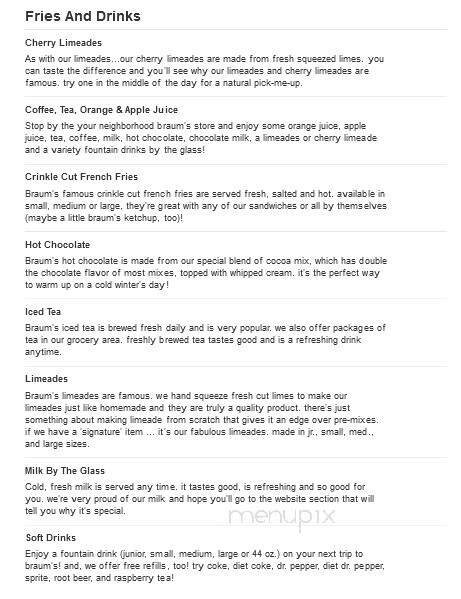 Braum's Ice Cream & Dairy - Paris, TX menu_pic