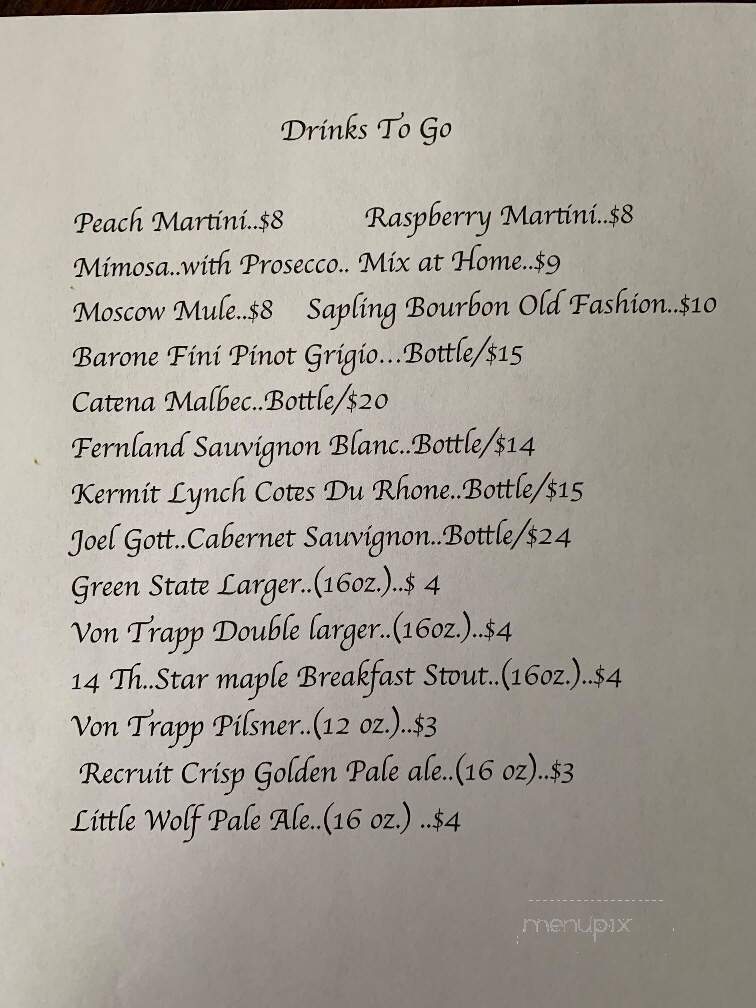 Leslie's Tavern At Rockingham - Bellows Falls, VT menu_pic