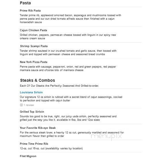 O'Charley's - Bristol, VA menu_pic