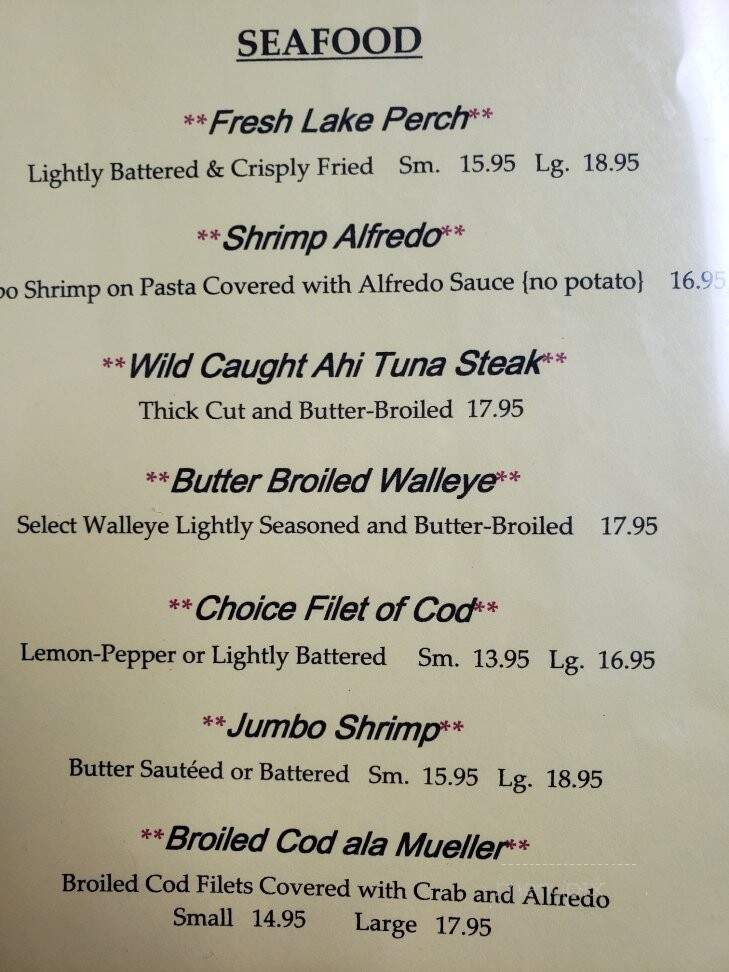 Koehring's - Kiel, WI menu_pic