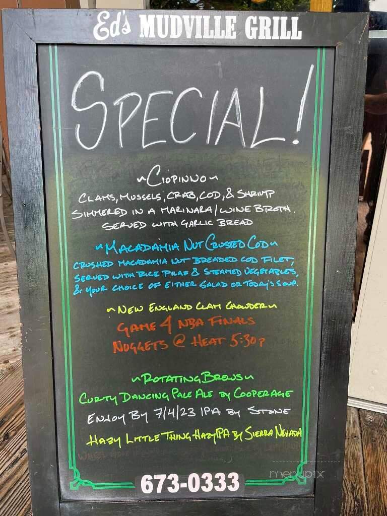 Ed's Mudville Grill - Clayton, CA menu_pic