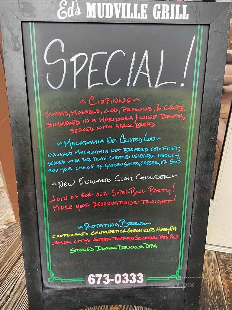 Ed's Mudville Grill - Clayton, CA menu_pic
