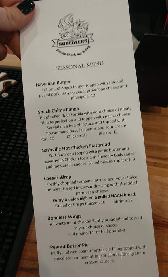 Squealers Smoke Shack - Tea, SD menu_pic