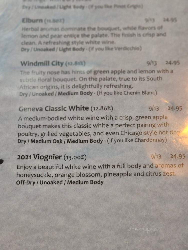 Geneva Winery & Tasting Room - Geneva, IL menu_pic