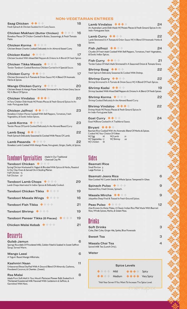 Tandoor & Tap - Statesboro, GA menu_pic