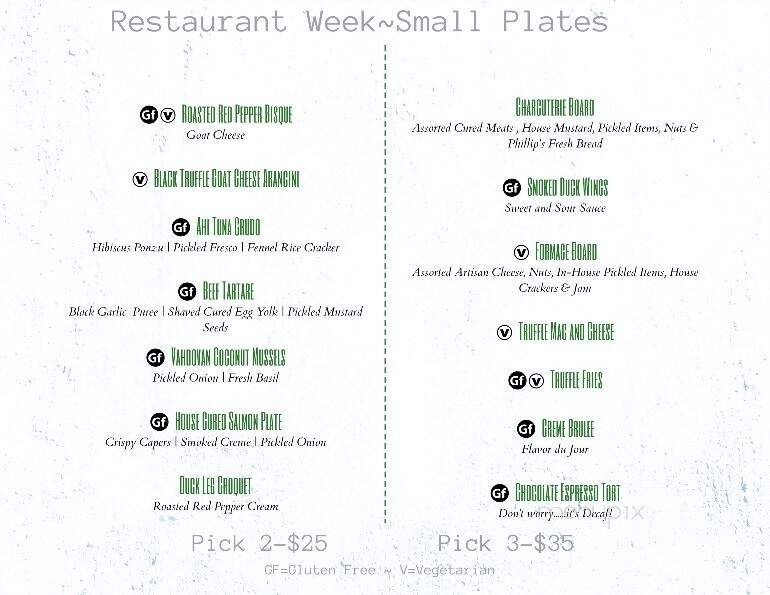 Baker's Wife Bistro - Hampton, VA menu_pic