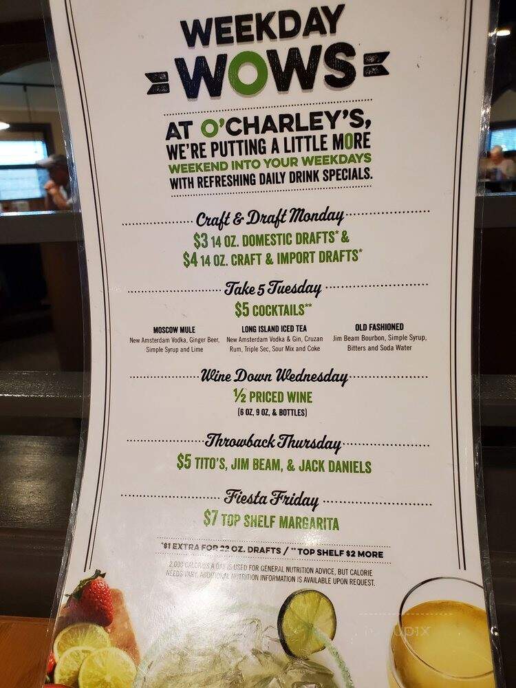 O'Charley's - Richmond, IN menu_pic