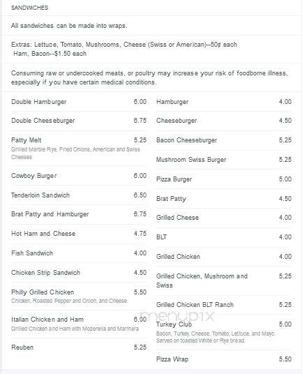 Round Up Saloon - Mishicot, WI menu_pic
