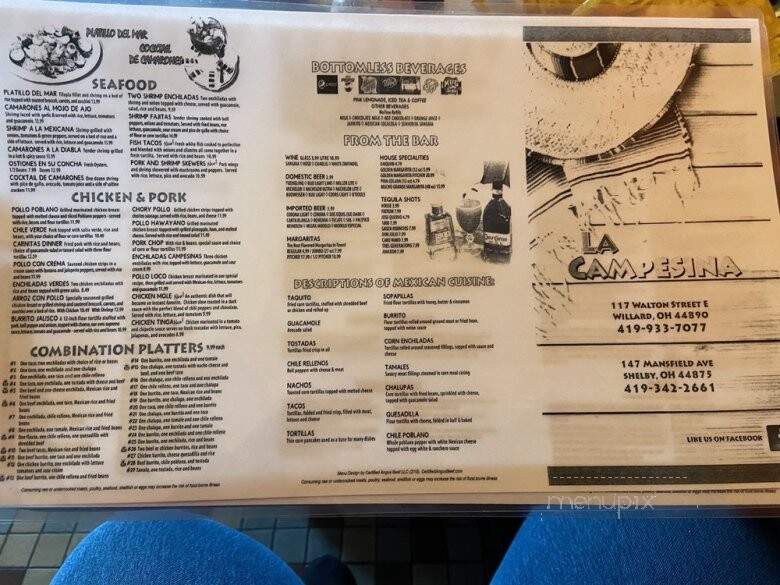 La Campesina - Willard, OH menu_pic