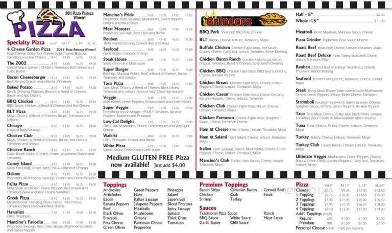 Mancino's Pizza & Grinders - Holland, OH menu_pic