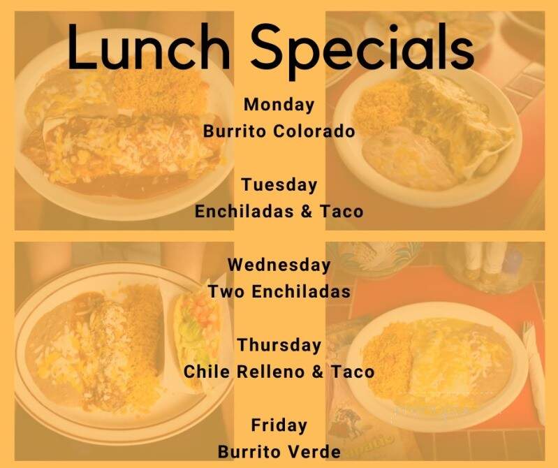 El Tapatio Mexican Restaurant - Saint Helens, OR menu_pic