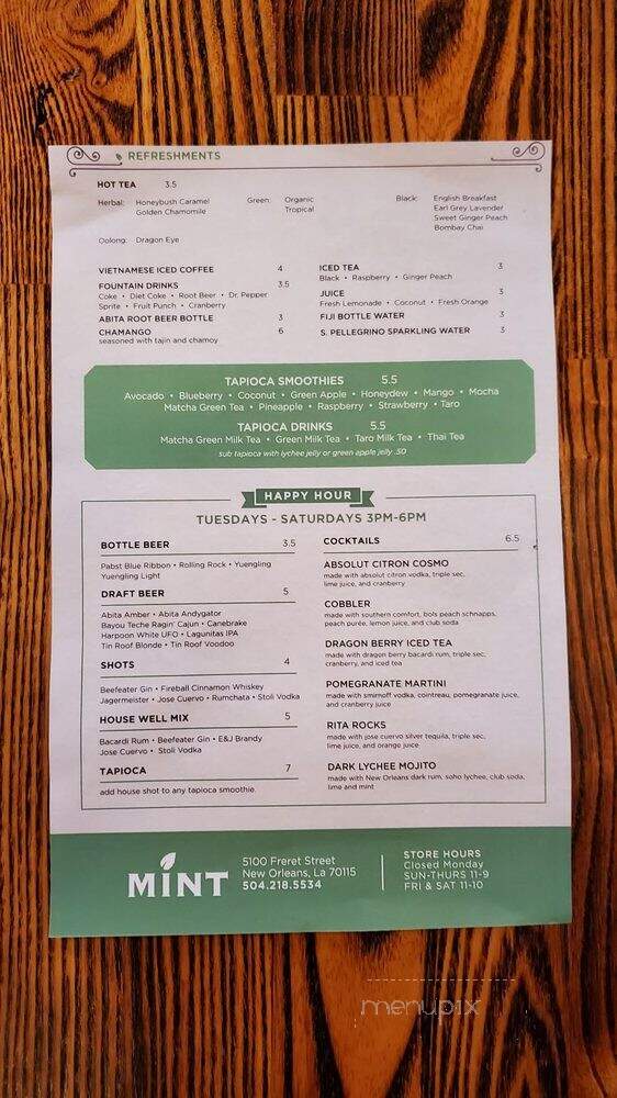 Mint Modern Vietnamese - New Orleans, LA menu_pic