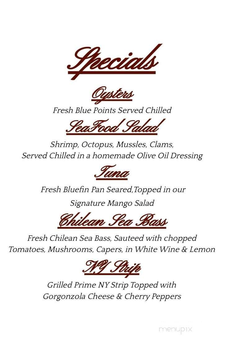 Ciao Bella Restaurant - Monticello, NY menu_pic