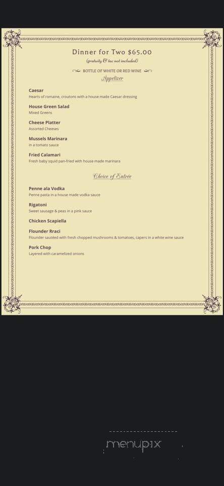Ciao Bella Restaurant - Monticello, NY menu_pic