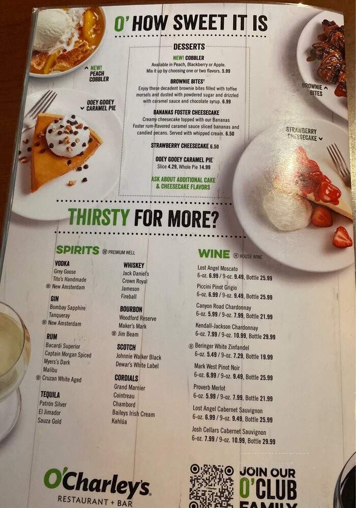 O' Charley's - Boardman, OH menu_pic