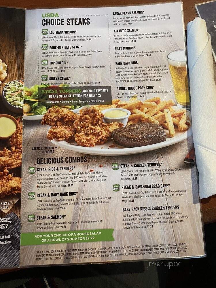 O' Charley's - Boardman, OH menu_pic