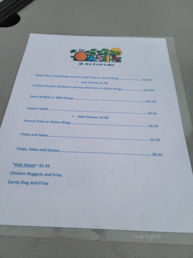 Oasis Restaurant - Grand Prairie, TX menu_pic