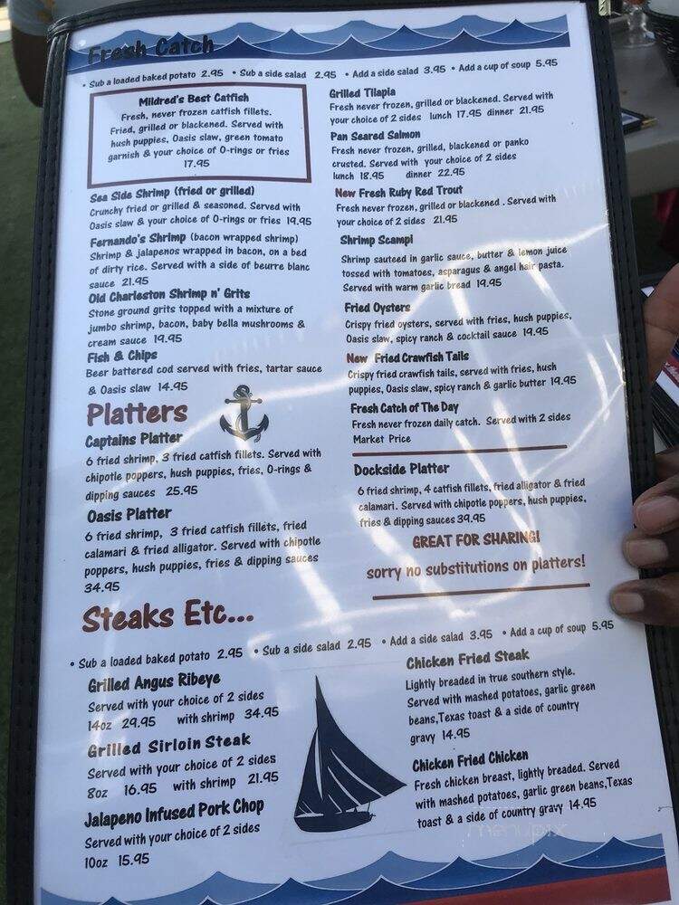 Oasis Restaurant - Grand Prairie, TX menu_pic