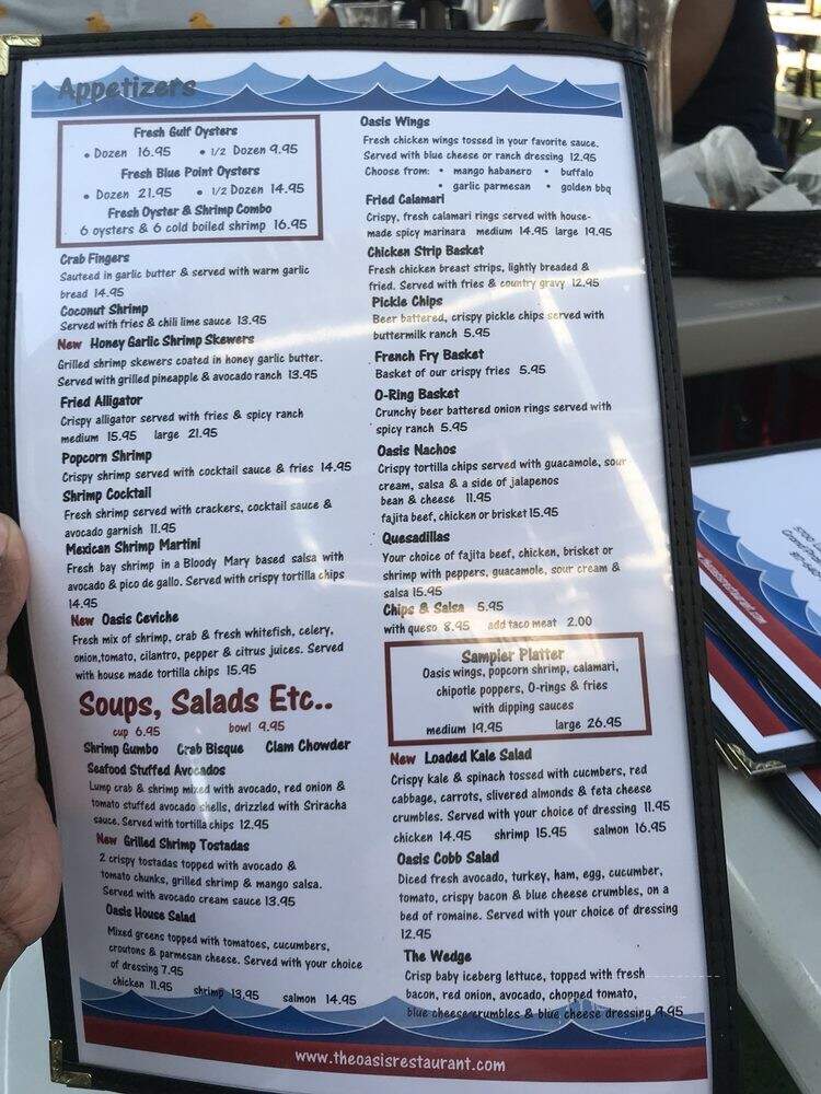 Oasis Restaurant - Grand Prairie, TX menu_pic