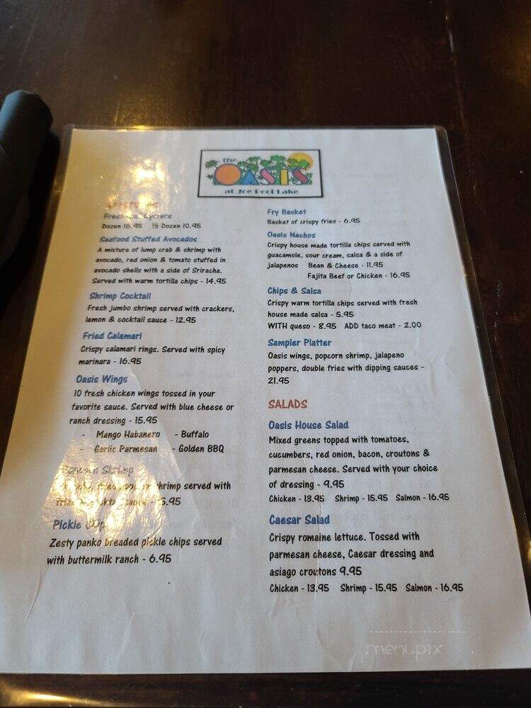 Oasis Restaurant - Grand Prairie, TX menu_pic
