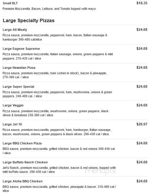 Jet's Pizza - Flat Rock, MI menu_pic