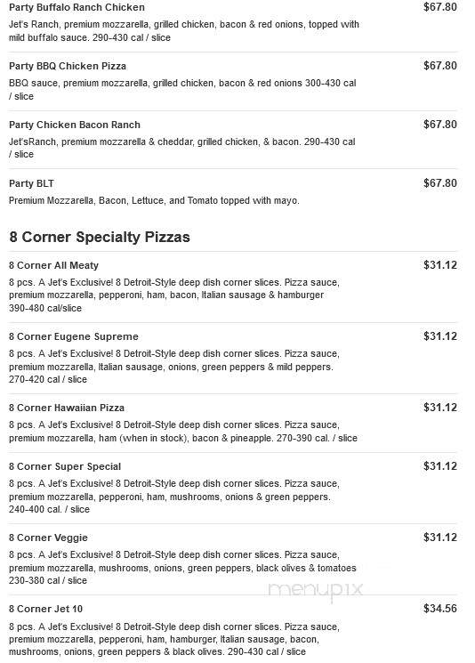 Jet's Pizza - Flat Rock, MI menu_pic