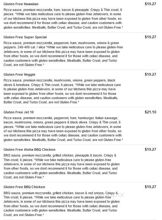 Jet's Pizza - Flat Rock, MI menu_pic