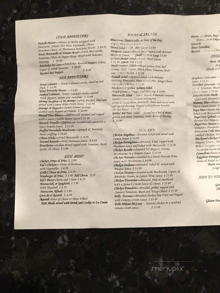 Ristorante Di Fratelli - Shelby Township, MI menu_pic