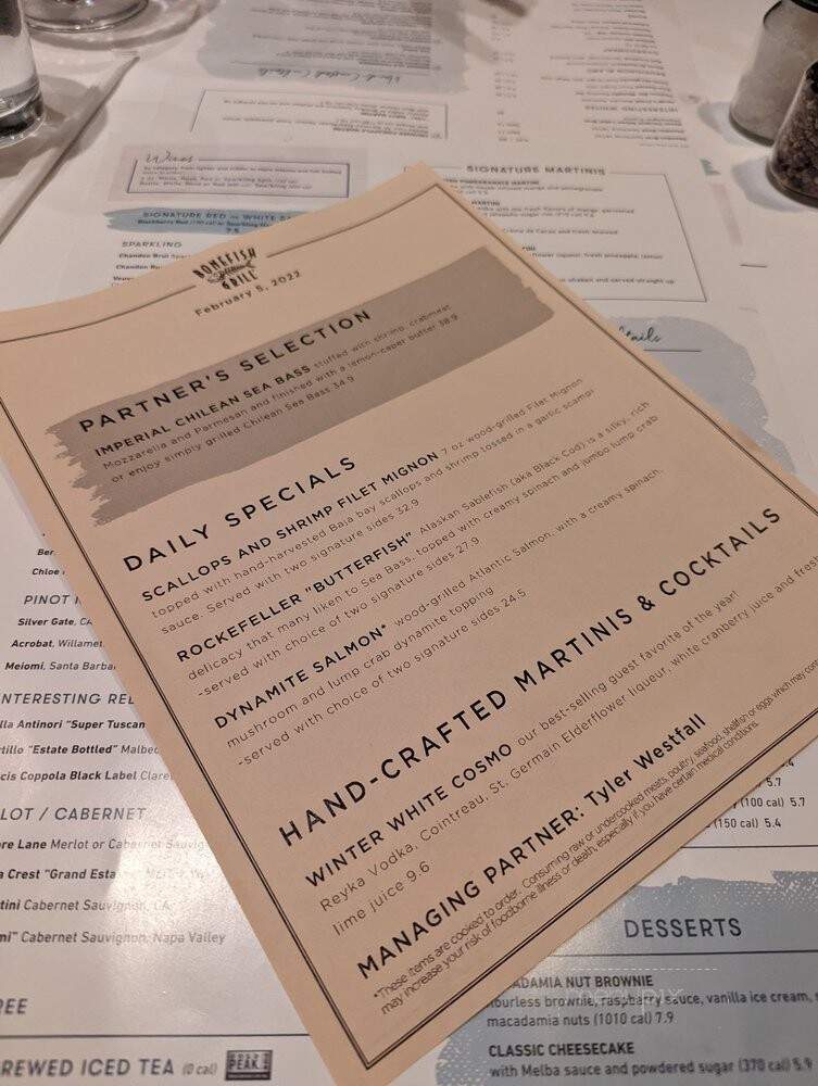 Bonefish Grill - Novi, MI menu_pic