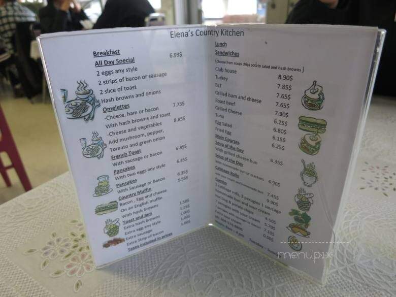 Elena's Country Kitchen - Surrey, BC menu_pic