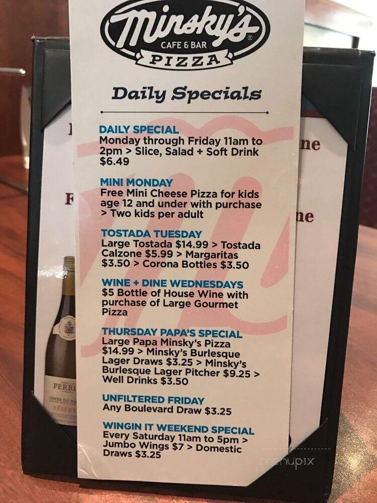 Minsky's Pizza - Prairie Village, KS menu_pic