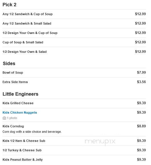 Southbound Sandwich Works - Burlington, NC menu_pic