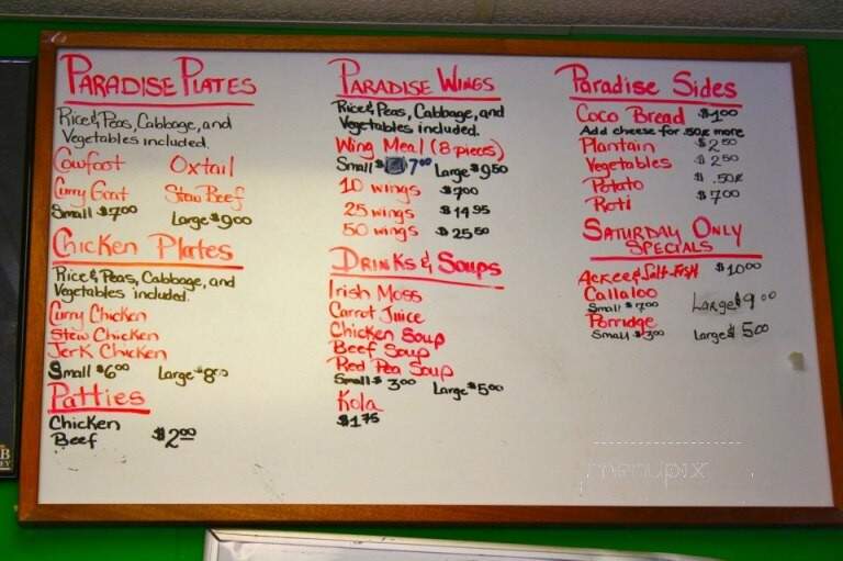 Paradise West Indian - Greensboro, NC menu_pic