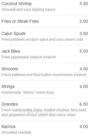 Fox Tales - Franklin, PA menu_pic